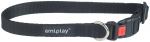 Kaelarihm koertele Amiplay Basic with Lock, must v./punane v., 250 - 400 mm x 15 mm, 25-40