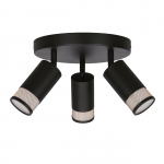 Valgusti lagi Candellux Lighting Flin, GU10, 3 x 15 W, must v.