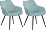 Toolide komplekt Beliani Casmalia, matt, helesinine v., 62 cm x 89 cm x 78 cm, 2 tk