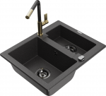 K&ouml;&ouml;givalamu koos kraaniga Mexen Carlos, vaik/graniit, 58.2 cm x 47.5 cm x 17.7 cm, graniit