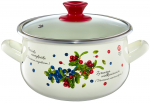 Pott Emalia Olkusz Blueberry, 20 cm, 4.2 l, valge v.