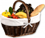 Korv Kesper, tekstiil/puit, 34 cm x 45 cm