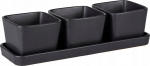 Serveerimiskomplekt Wenko, 300 ml, 10 cm x 10 cm x 7 cm, must v., keraamiline