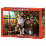 Pusle Castorland Blooming Cat Meditation, 47 cm x 68 cm, 1000 tk, mitmev&auml;rviline