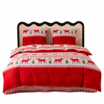 J&otilde;ulu voodipesu komplekt PGJ-32, valge/punane, 200 x 220 cm