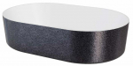 Vannitoa kraanikauss Besco Lova Glam, mineraalvalu mineral durabe, 53 cm x 34 cm x 13 cm, grafiit