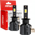 Autopirn AMiO X4 Aviator, led, valge v./must v., 12 V