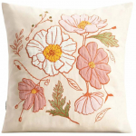 Dekoratiivpadjap&uuml;&uuml;r Homla Kabir 243470, valge v./roheline v./roosa v., 45 cm x 45 cm