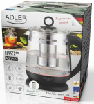 Elektriline veekeetja Adler AD 1299, 1.5 l, l&auml;bipaistev v./must v.