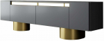TV-kapp Kalune Design Bohem, antratsiit v./kuld v., 30 cm x 180 cm x 50 cm