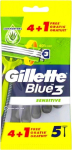 Raseerija Gillette Blue3 Sensitive, 5 tk