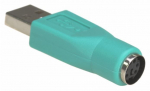 Adapter Akyga PS/2, USB 2.0 A male, roheline v.