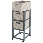 Hoiukapp, esemete hoidmiseks Rotho 1165490002, antratsiit v./beež v./liivakarva pruun v., 37.5 x 32.5 x 71.2 cm