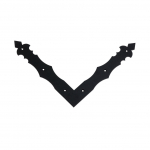 Dekoratiivne nurk Domax 89972, 10 cm x 1.5 cm, v&auml;rvitud, metall, must