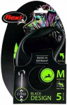 Automaatne jalutusrihm Flexi Black Design, must/roheline, 5 m