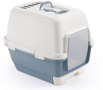 Suletud kassitualett Zolux Cathy Clever And Smart 590004BAC, sinine v./valge v., suletud, 58 cm x 45 cm x 48 cm