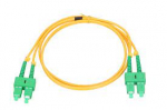 Kaabel Extralink Patchcord 1490 SC/APC, SC/APC, 2 m, kollane v./roheline v.