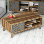 Kohvilaud Kalune Design Ynci, sinine v./p&auml;hklipuu v., 105 cm x 60 cm x 38.2 cm