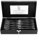 Kahvel Style De Vie Laguiole Luxury Line LuxVorkZwart, roostevaba teras/puit, must v./roostevaba teras v., 6 tk