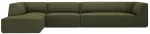 Nurgadiivan Micadoni Home Ruby 5 Seats, tumeroheline v./roheline v., vasak, 366 x 180 cm x 69 cm