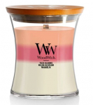 K&uuml;&uuml;nal, l&otilde;hna WoodWick Trilogy Medium Blooming Orchard, 55 - 65 h, 275 g, Valge v./Roosa v.