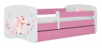 Lastevoodi Kocot Kids Babydreams Horse, valge v./roosa v., 80 x 180 cm, ilma voodipesukastita, madratsiga