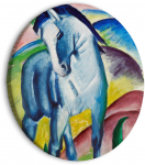 &Uuml;mmargune reproduktsioon l&otilde;uendil Artgeist Blue Horse (Franz Marc), 60 cm x 60 cm