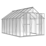 Kasvuhoone, pol&uuml;karbonaat, 3.7 x 2.44 m, 4 mm, h&otilde;be v.