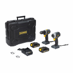 Juhtmevaba t&ouml;&ouml;riistakomplekt koos akuga Grunder CD-B0A18+CW-B1218E, 18 V, 2 Ah