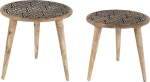 Kohvilaudade komplekt Beliani Sharma, puidu v., 40 - 46 cm x 46 cm x 40 - 44 cm, 2 tk