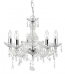 Kristall-l&uuml;hter rippuv Searchlight Marie Therese 1455-5CL, E14, 5 x 60 W, l&auml;bipaistev v.