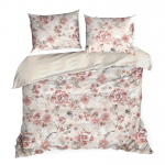 Voodipesukomplekt PTE-159, roosa v./beež v., 70 x 80 cm, 200 x 220 cm