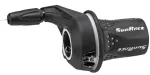 K&auml;iguvahetuse nupp, parempoolne SunRace TSM21 6-speed SHIF59, plastik, must v.
