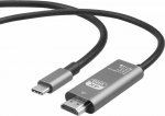Juhe RoGer TH001 USB Type-C Male, HDMI Male, 1.8 m, must v.