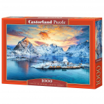 Pusle Castorland Sunrise on Sakris&oslash;y Lofoten Norway, 47 cm x 68 cm, 1000 tk, mitmev&auml;rviline