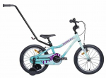 Lisaratastega laste jalgratas, laste Tabou Mini FR TAB25-6820, m&uuml;nt (mint) v./violetne v., 6", 16"