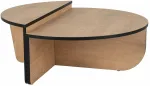 Kohvilaud Nordure Orion, must v./pruunikas v., 90 cm x 90 cm x 35 cm