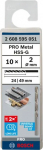 Metallist puurikomplekt Bosch, metall, hss-g, sirge, 2 mm x 4.9 cm