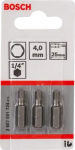 Kruvikeeraja otsikute komplekt Bosch, HEX4, 25 mm, 1/4", &Oslash;4 mm