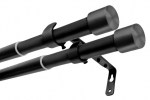 Kardinapuu komplekt Teleskop, 200 - 350 cm, &Oslash; 19 mm, must v.