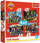 Pusle 4in1 Trefl The Adventures Of Fireman Sam 34632, 20.5 cm x 28.5 cm, 71 tk, mitmev&auml;rviline