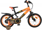 Lisaratastega laste jalgratas, laste Volare Strike FW DFG, must v./oranž v., 14"