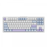 Juhtmevaba m&auml;nguklaviatuur ATK A87 Wireless, Outemu Black Plum Pro ATK-A87-SEA-SALT, Inglise (US), sinine v./valge v./violetne v.