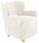 Tugitool Leisure Furniture Claudio, kreemjasvalge, 80 cm x 80 cm x 82 cm