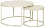 Kohvilaudade komplekt Home4you Hedvig, beež v., 48 - 80 cm x 80 cm x 42 - 48 cm, 2 tk