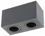 Valgusti lagi GTV Aveiro Duo Bis Rectangular, GU10, 2 x 20 W, must v.