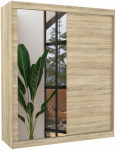 Riidekapp ADRK Tom, sonoma tamm v., 58 cm x 180 cm x 215 cm, peegliga