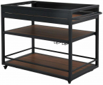 Aialaud Home4you Boden, pruun v./must v., 103 - 110 cm x 60 cm x 85 cm