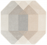 Vaip sise Home4you Dixie Octagon, hall v./beež v., 200 cm x 200 cm