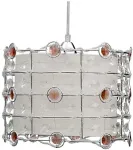 Valgusti rippuv Candellux Seneca 31-02983, E27, 2 x 40 W, valge v./roosa v. / h&otilde;be v., 30 x 23 cm